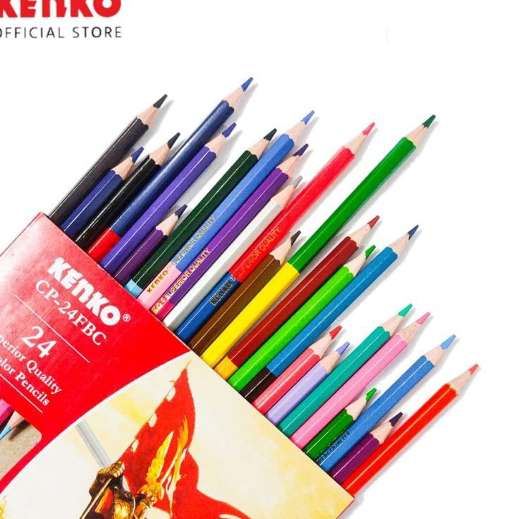 

➽Stok Banyak↕ Pensil 48 Warna Bi-Color KENKO CP-24FBC F58 ❂