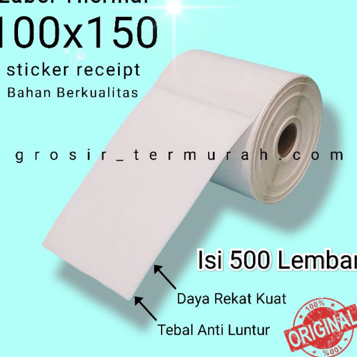 

[HL♡/M☼) Kertas Thermal 100x150 mm isi 500 Pcs/ Label thermal barcode Roll A6/ supeer.keren..