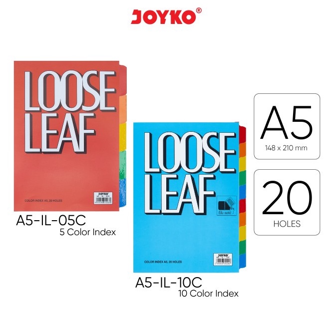 

Ramadhan Model Color Index Loose Leaf Pembatas Kertas Binder Joyko A5 286