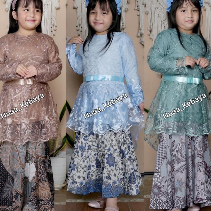 Terlaku Nusa_Kebaya Stelan Kebaya Anak Perempuan/ Kebaya Wisuda / Kebaya Duyung / Kebaya Kartinian /
