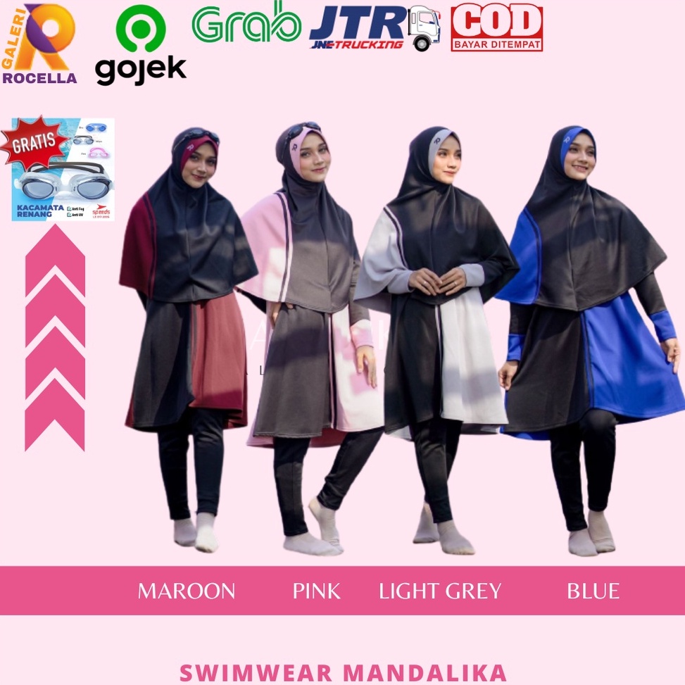 TERBARU Rocella Swimwear Mandalika / Swimwear Karina - SWIMWEAR BAJU RENANG WANITA SYARI | PAKAIAN R