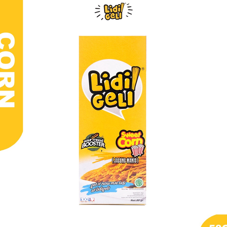 

Best Lidi Geli - Mie Lidi Rasa Sweetcorn 50gr Diskon