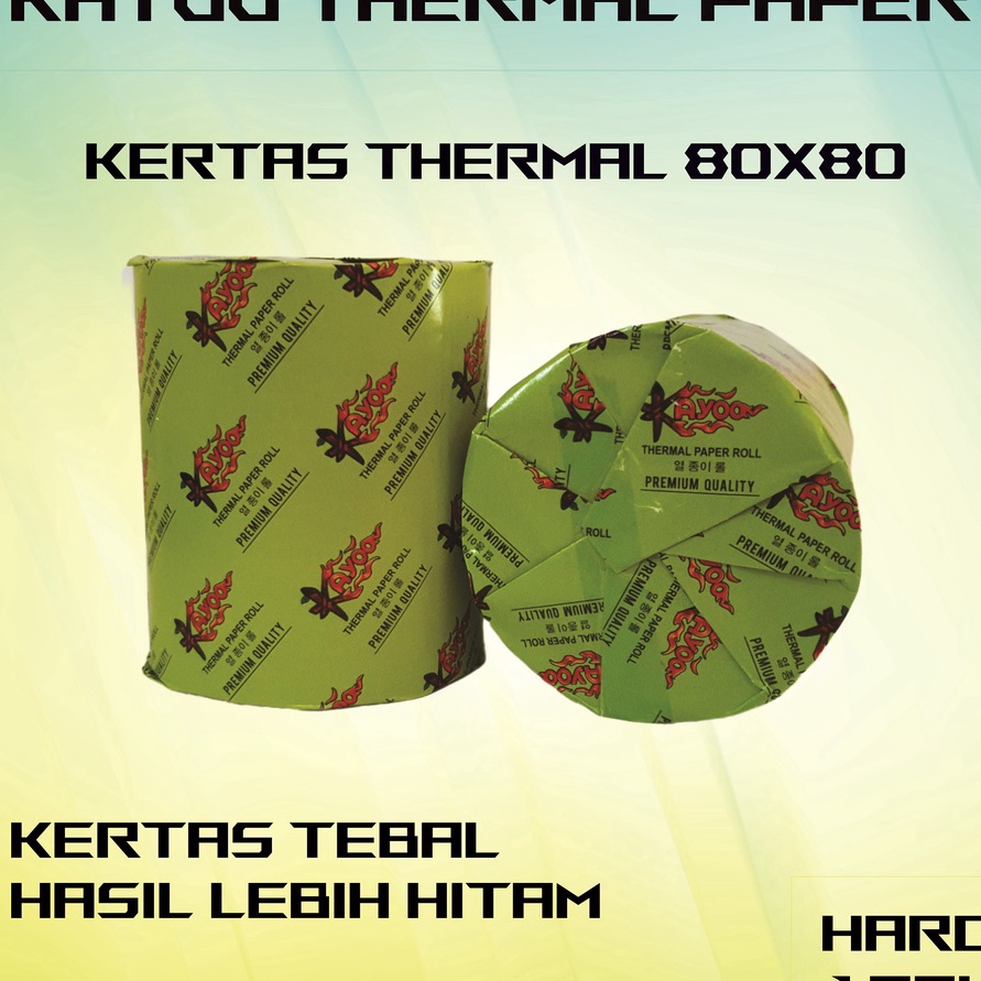 

TQBK3185 Terlaku... KERTAS THERMAL STRUK KASIR PAPER ROLL TERMAL KAYOO 80MM 80X80 THERMAL PRINTER 79 80 x 80 80x80MM