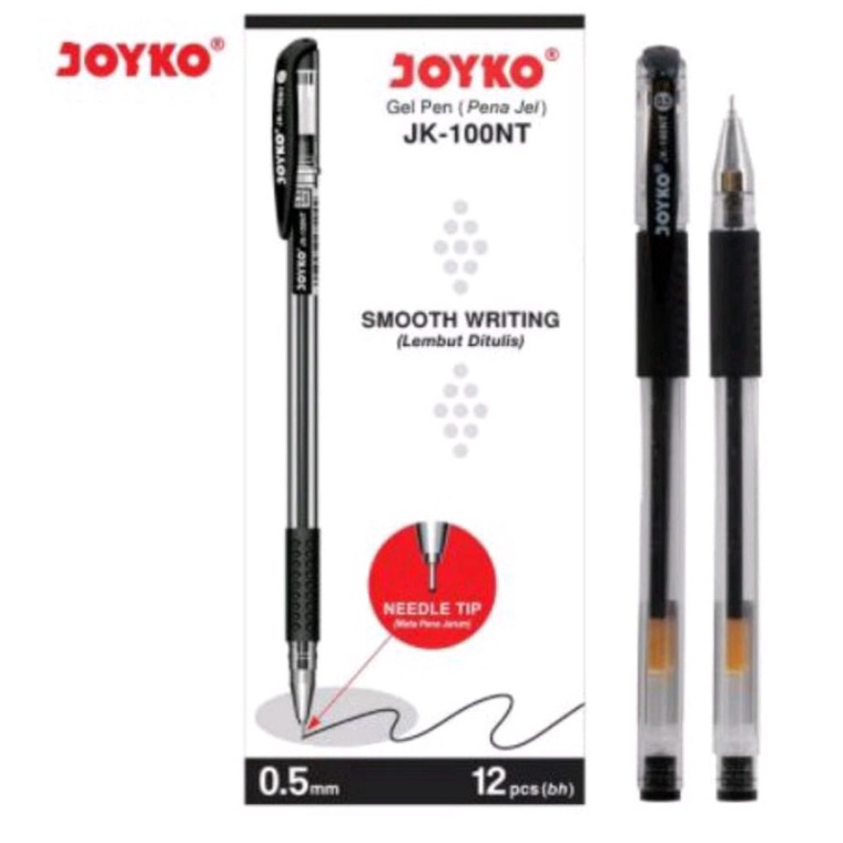 

Terkini_Pulpen gel joyko JK-100 pen JK-100NT HITAM isi 12 pcs Berkualitas