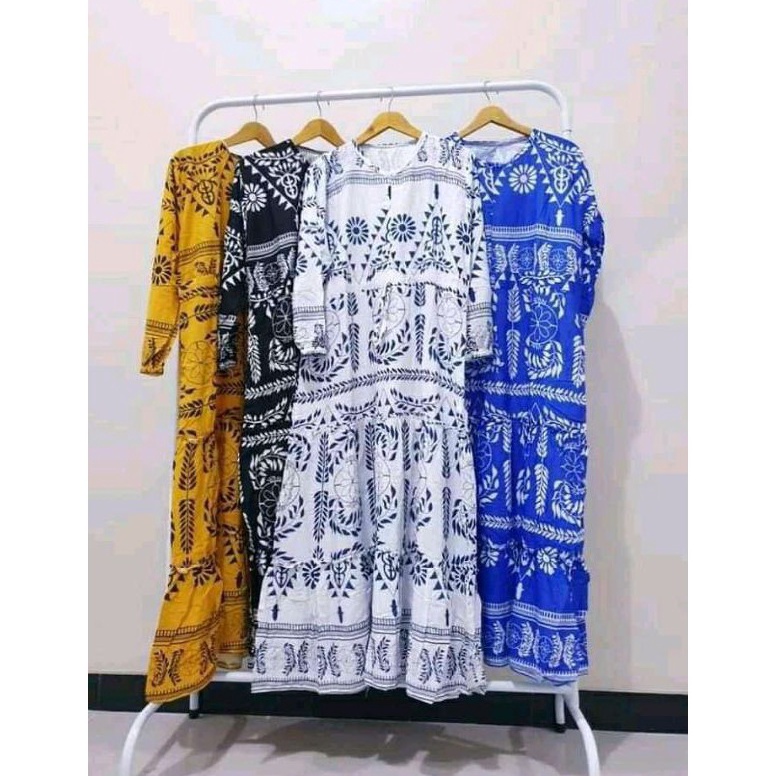 Stok Terbatas GAMIS ETNIK RAYON BANGKOK