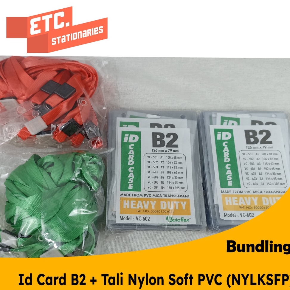 

★Bayar Di Tempat✺ Paket Bundling Id Card B2 + Tali Nylon Soft PVC (NYLKSFP) B36 ≛