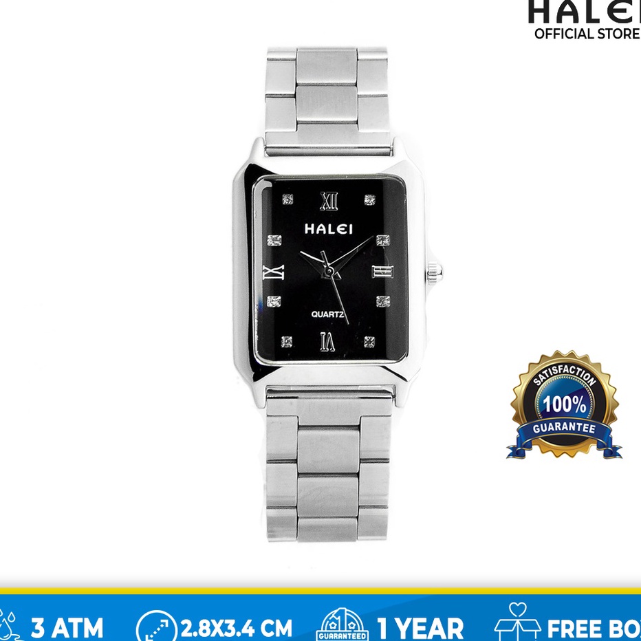 Stock Banyak Halei watch Official Store Garansi Resmi Jam Tangan Wanita Halei 411 Elegant Permata Ro