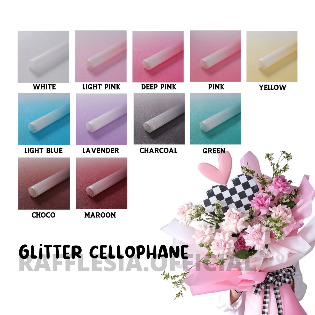 

[CODE BARANG 059AET] [5 LEMBAR] FLOWER WRAPPING GLITTER CELLOPHANE ECER PER WARNA KERTAS BUKET PEMBUNGKUS BUNGA KERTAS CELLOPHANE 132