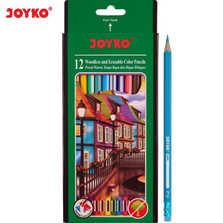 

Langsung Order Gan Pensil Warna Bisa Dihapus 12 Warna Joyko CP-109 Erasable Color Pencils D7A