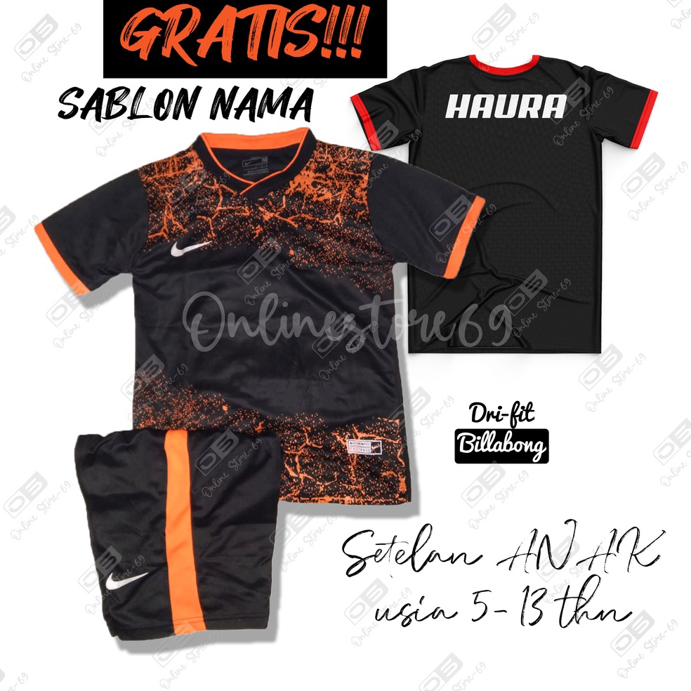 Harga Bersahabat.. BAJU FUTSAL ANAK-ANAK / JERSEY ANAK SABLON NAMA