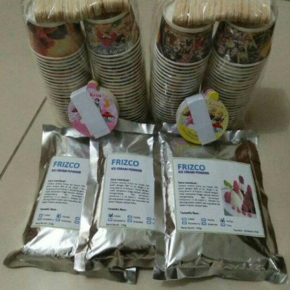 

RNCW2019 Stok terbaru paket ice cream frizco 3 bubuk +2 slop cup