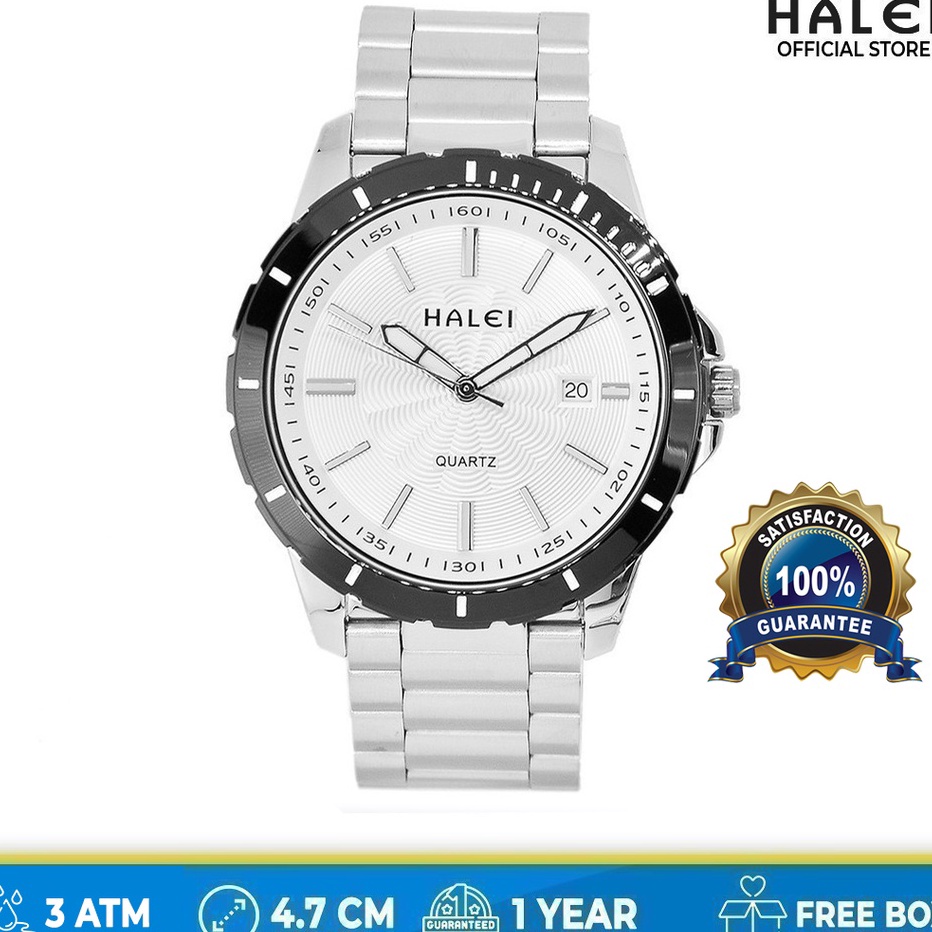 Readystock Haleiwatch Jam Tangan Pria  Halei Official Store Original Jam Tangan Pria  Halei 8033 M S