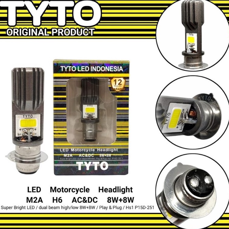 MENARIK LAMPU DEPAN UTAMA LED TYTO 2 SISI AC DC / BOHLAM LED DEPAN TYTO ORIGINAL / LAMPU LED TYTO OR