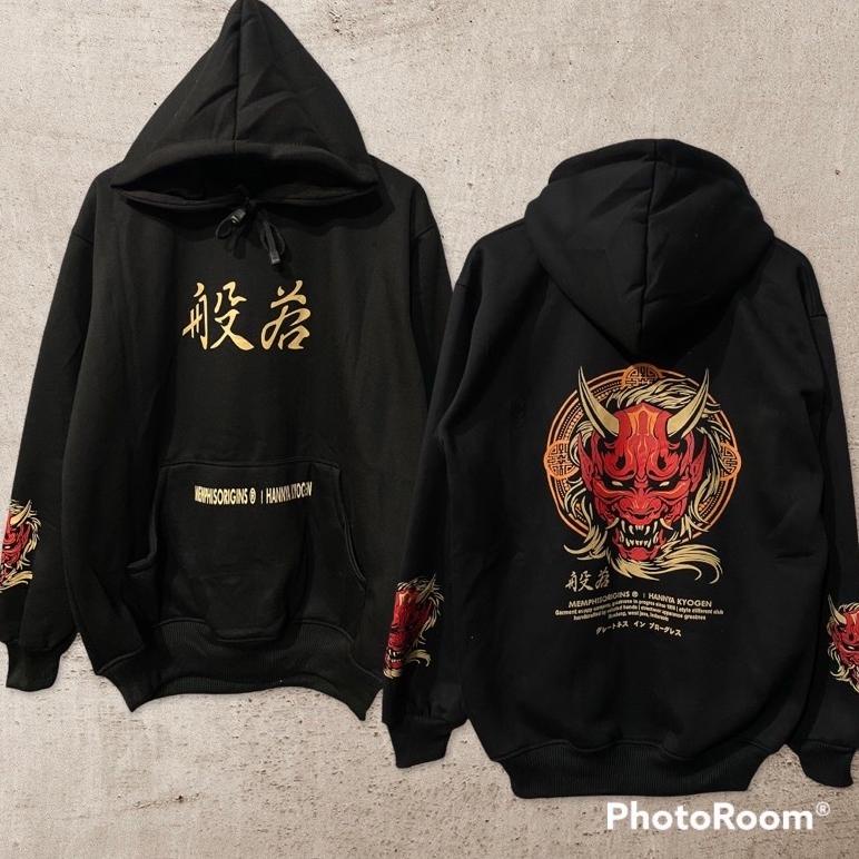 Trending Jaket Hoodie Sweater Jepang Kyogen Devil Memphis