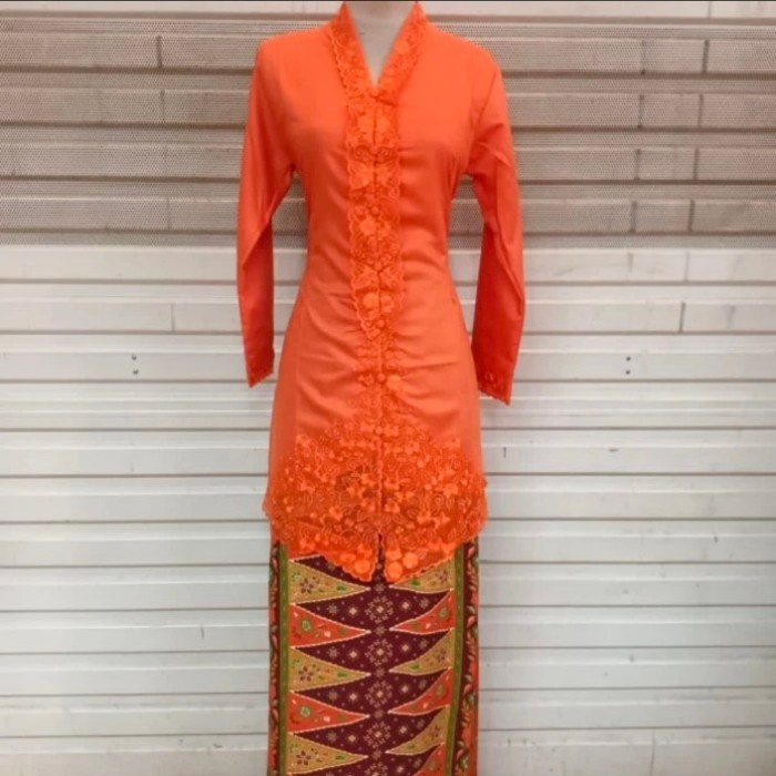 Terlaris Setelan Kebaya Tunik Encim Jumbo 5L Polos/Kebaya Encim Bahan Katun Ima
