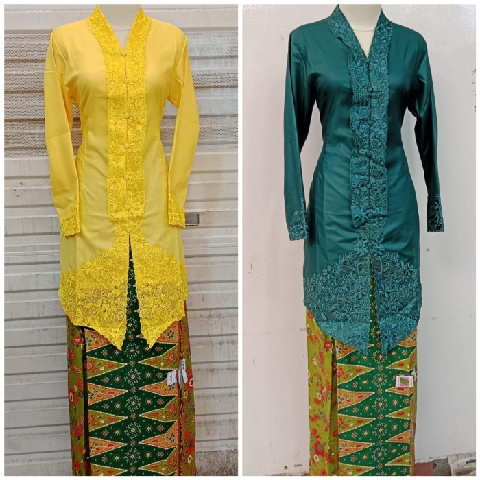 Terlaris Setelan Kebaya Tunik Encim Bordiran Polos Katun Ima Premium