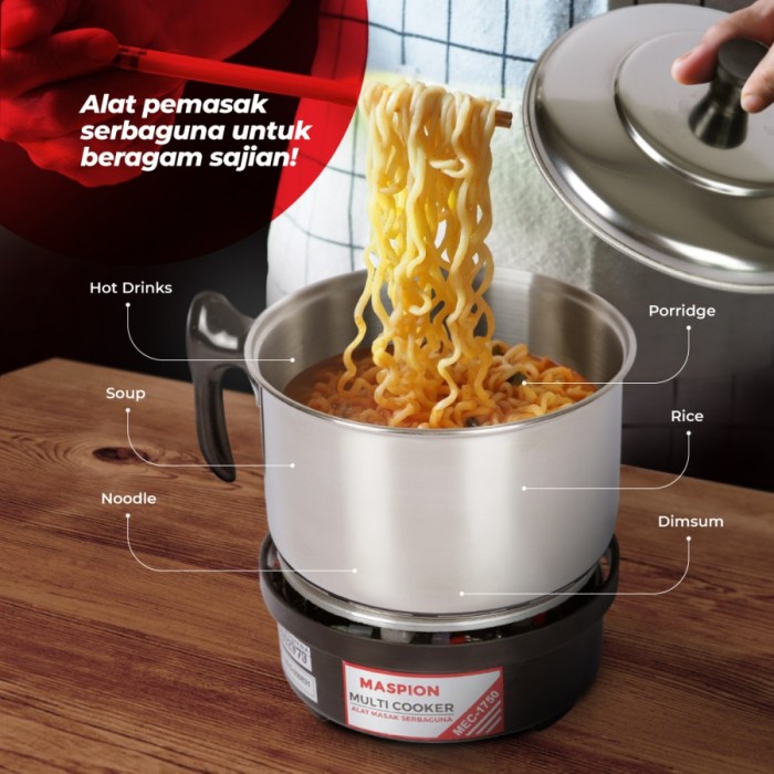 MASPION MEC 1750 MULTI COOKER PANCI LISTRIK SERBAGUNA ELEKTRIK MASAK
