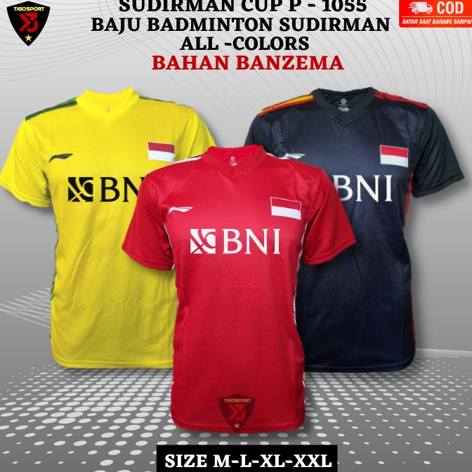 LANGSUNG KIRIM KAOS BADMINTON L-CHAMP BNI/BAJU BULUTANGKIS/JERSEY BADMINTON/KAOS BULUTANGKIS