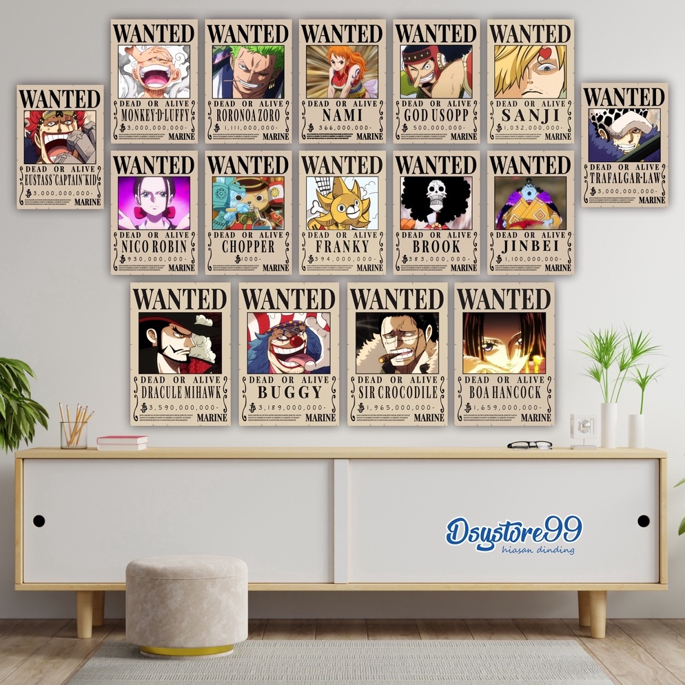 PALING LARIS Poster Bounty One Piece Terbaru A4 21X30CM ISI 16PCS