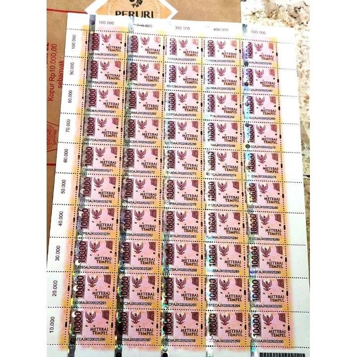 

❇Grosir❀☈ MATERAI BARU 10000 ASLI BENDA POS ( ready ) Z79 ❉