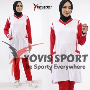 PALING DIMINATI Stelan tunik jumbo termurah /baju senam ternyaman Yovis Sport / setelan tunik/Setela