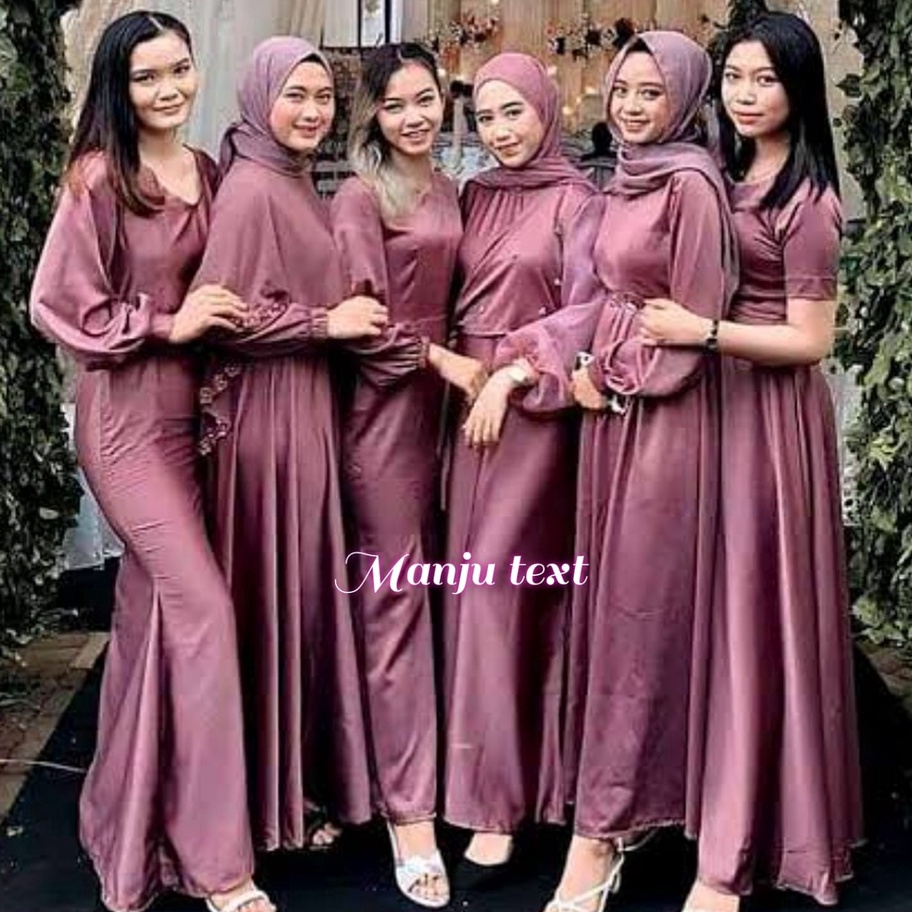 Terlaku Paket Seragaman Bridesmaid khusus satin  / Baju Nikah / Baju Wisuda/ Seragaman Keluarga.