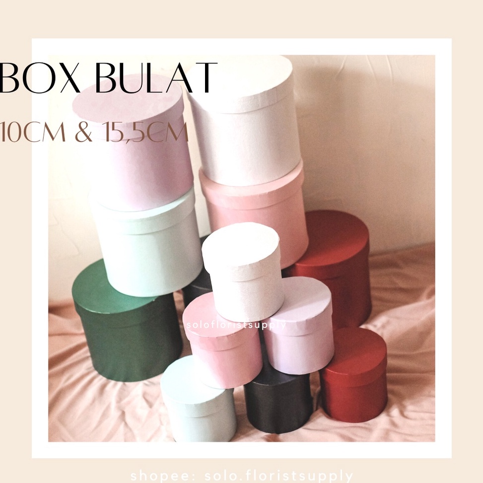 

✲Ready BOX BULAT POLOS 10CM & 15cm Bloom Box Flower Bulat Round / Kotak Bunga Kotak Kado - KECIL BOX BULAT 15x15 cm / ROUND BOX / BLOOM BOX / BOX BUNGA BULAT / FLOWER BOX / FLORIST BOX BUKET BUNGA KOTAK KADO POLOS MURAH GIFT WRAPPING PAPER STORAGE Y86