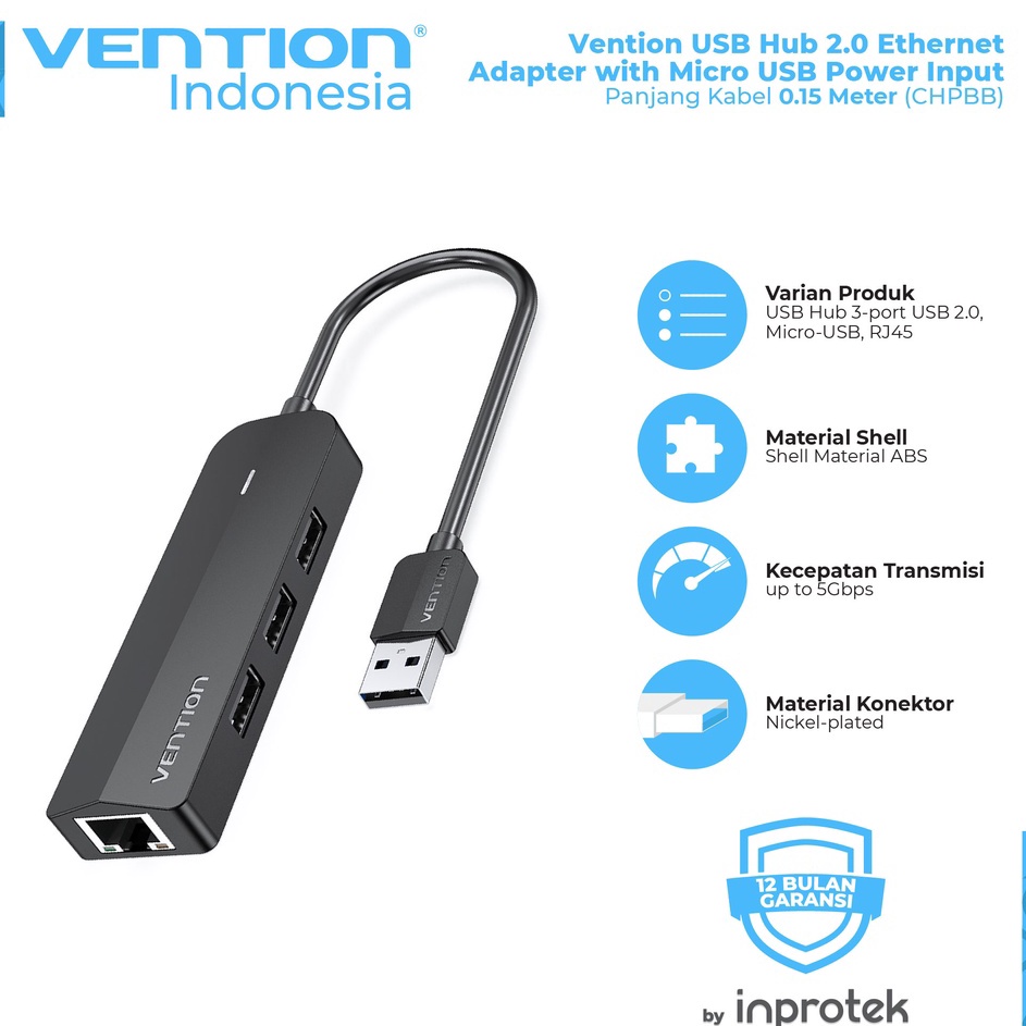Readystock Vention USB to LAN RJ45 Ethernet USB to RJ45 Adapter Stok Banyak