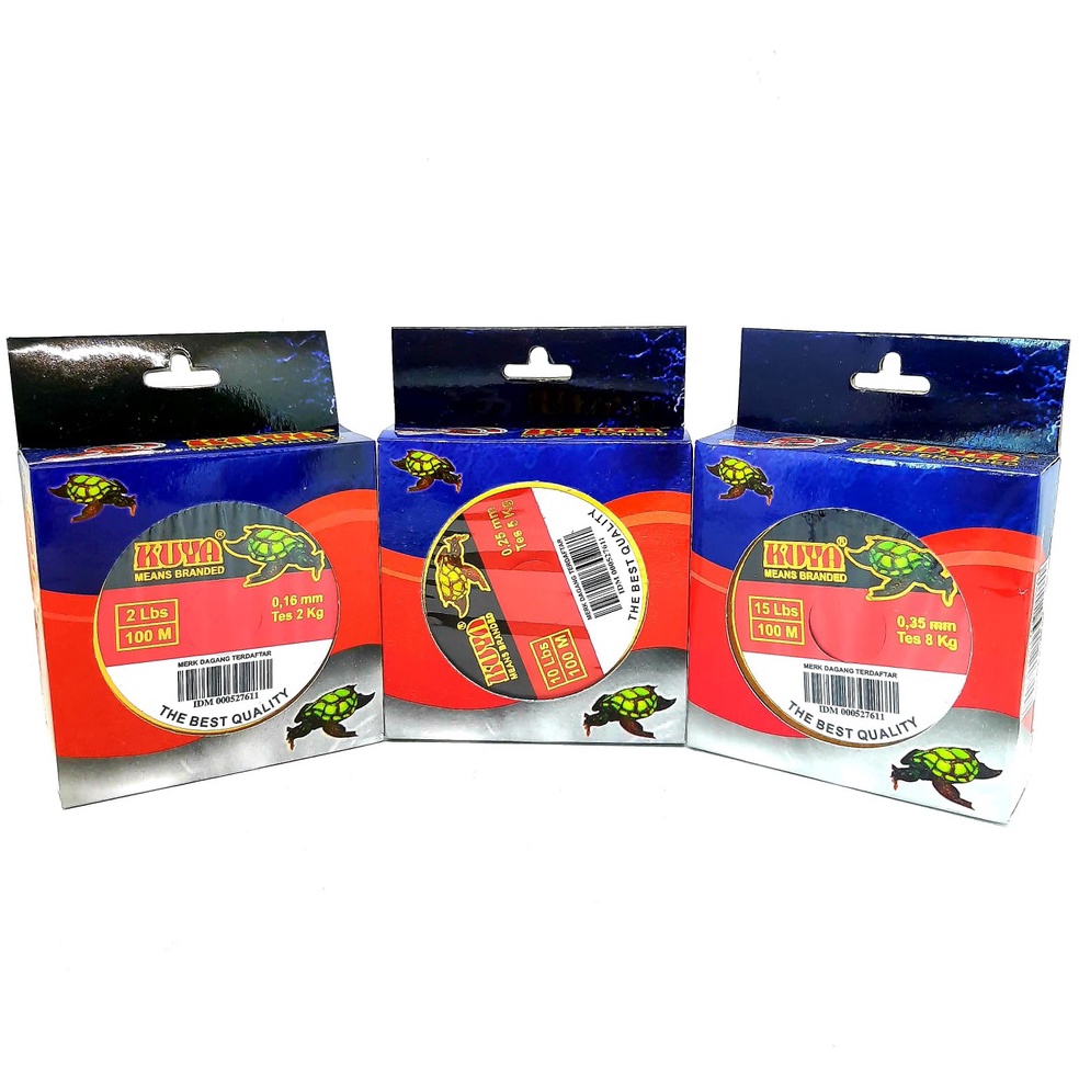 TERBAIK Senar Pancing CAP KUYA ASLI DUS MERAH Panjang 100M Kuat dan Lentur SUPER STRONG