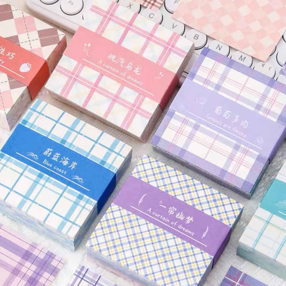 

Terkini➡ 200 Lembar Memo Anti Lengket Motif Kotak Kotak Note Journal Pastel / Kertas Dekor Journal D71