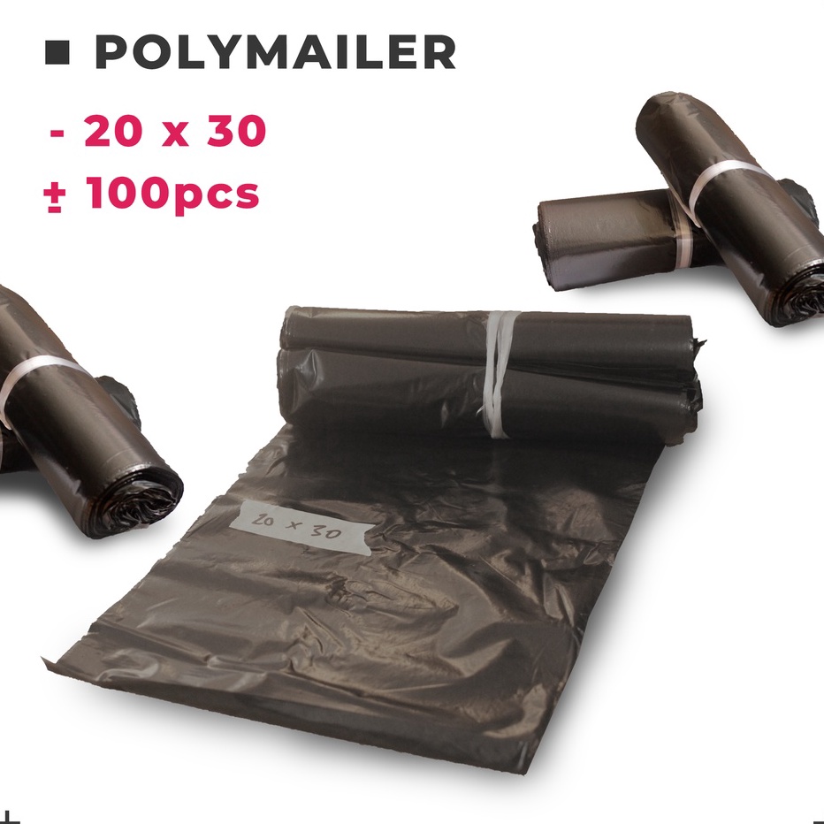 

✷Big Sale➩ Plastik polymailer 20 x 30 Hitam packaging Kantong Amplop isi 100 pcs V50