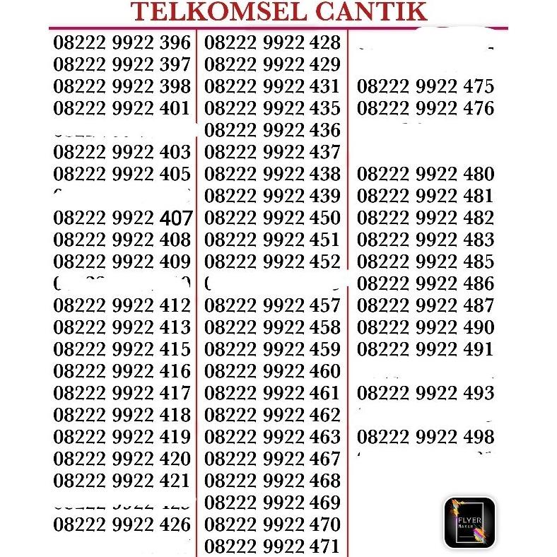 TERBAIK NOMER CANTIK SIMPATI RAPI