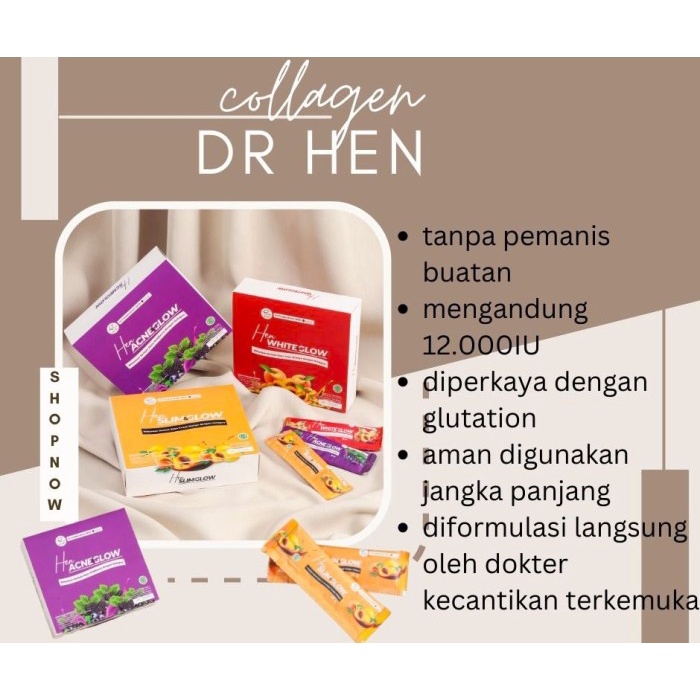 DR HEN ACNE & GLOW MINUMAN COLLAGEN DRINK DNA SALMON BY DR RICHARD LEE