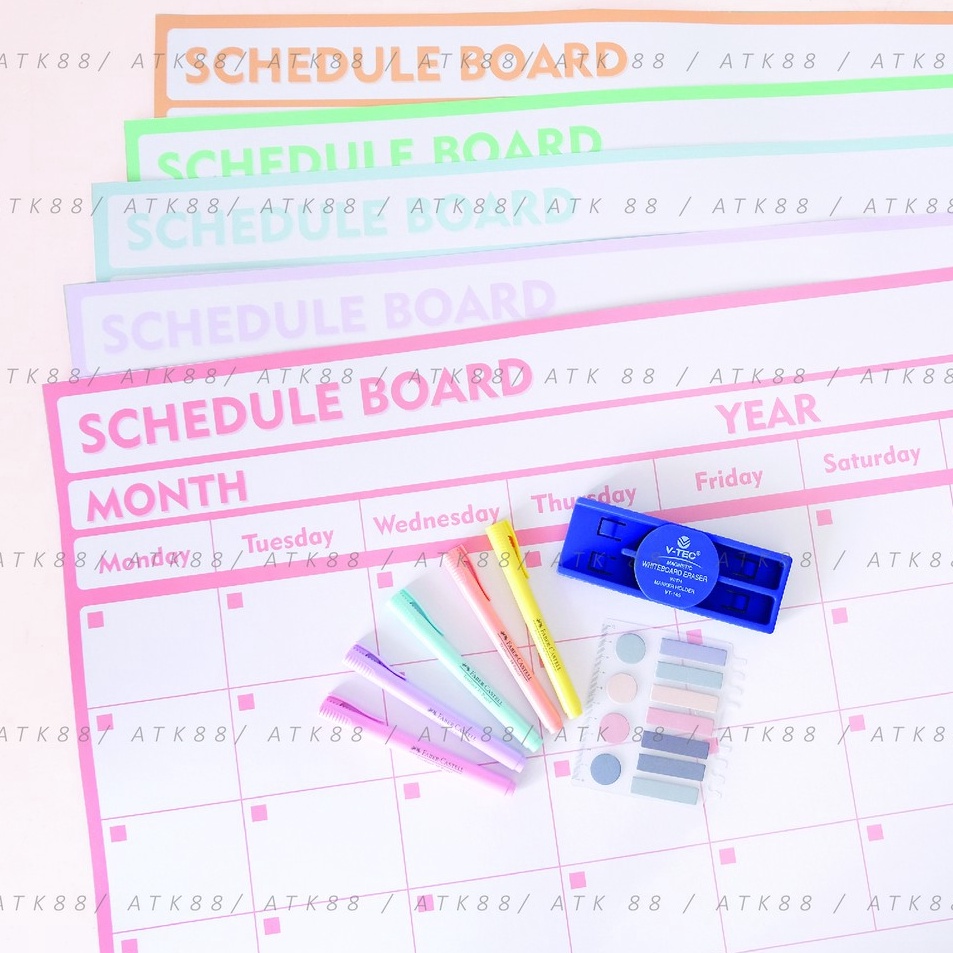 

✻Best Produk✦ Schedule Board Pastel S65 ✳