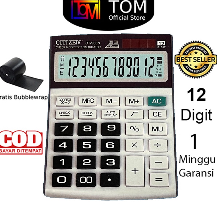 

Produk Trend Kalkulator CT-933N 12 Digit - Calculator Check Dual 2 Power 218
