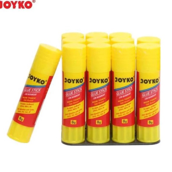 

Promosi Spesial (12 pcs) LEM GLUE STICK JOYKO 8 GRAM /LEM STIK KERTAS 8 GR