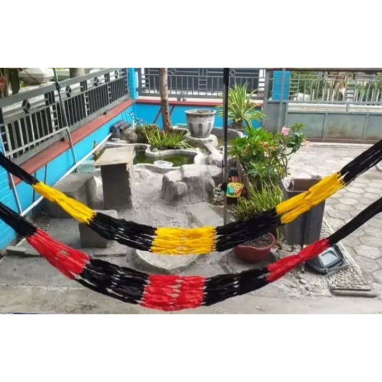 BIG SALE Hammock/Ayunan Jaring Tali wabbing Ayunan Gantung Tali webbing/Hammock Warna Warni/Ayunan j