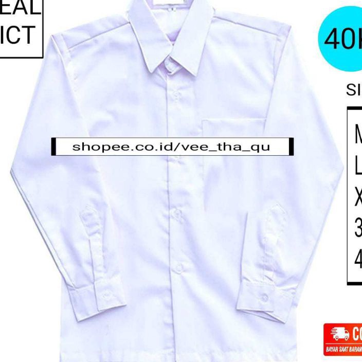 VQTF3714 (D2289) KEMEJA PUTIH/KEMEJA KERJA/KEMEJA HEM/HEM PRIA/HEM WANITA/BAJU KERJA/BAJU SERAGAM/HE