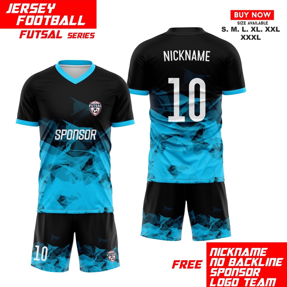 Terlaris JERSEY FUTSAL CUSTOM NAMA LOGO dan sponsor ( BISA ORDER SATUAN)
