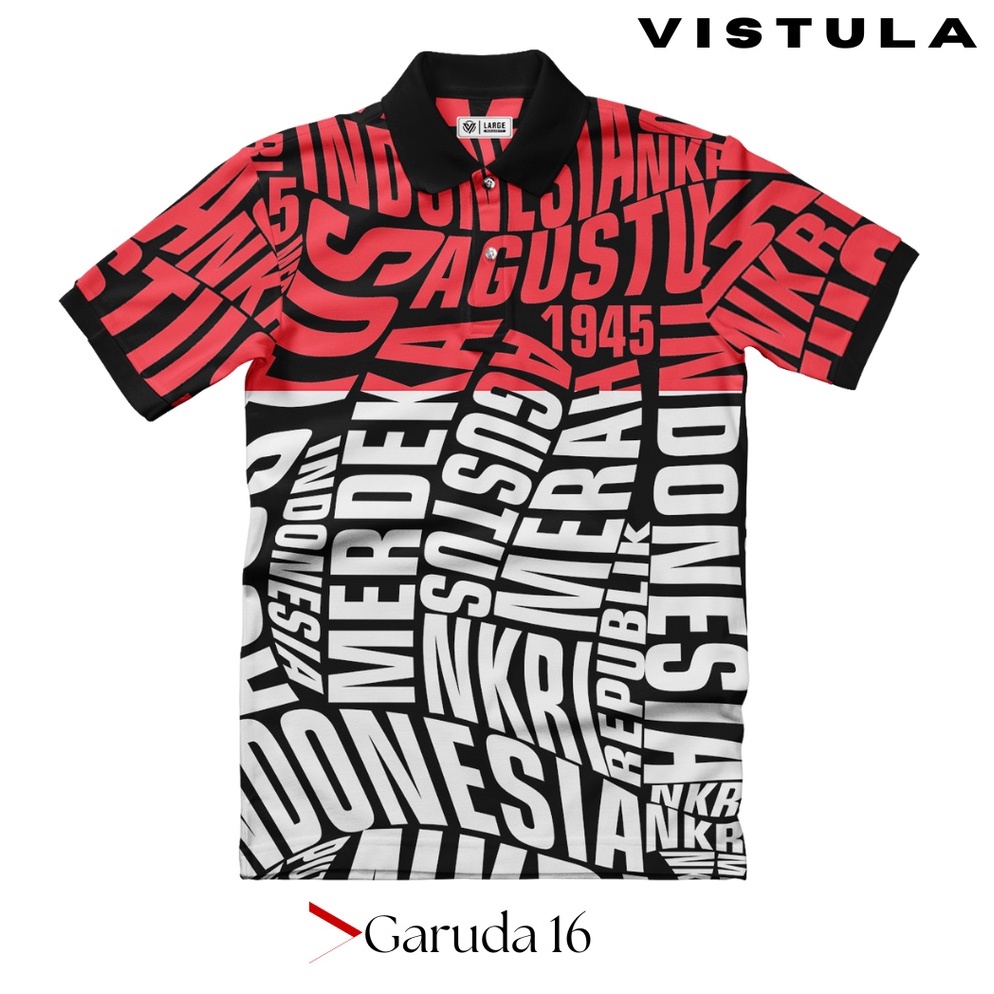 Codep6P0b VISTULA Kaos Polo Wangki Printing - Garuda 16