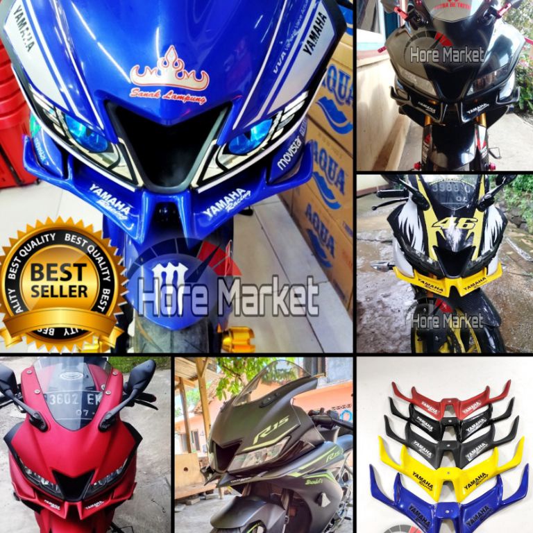 LARIS MANIS WINGLET R15 V3 PANJANG WINGLET YAMAHA YZF R15 VVA WARNA 2017 2018 2019 2020 2021