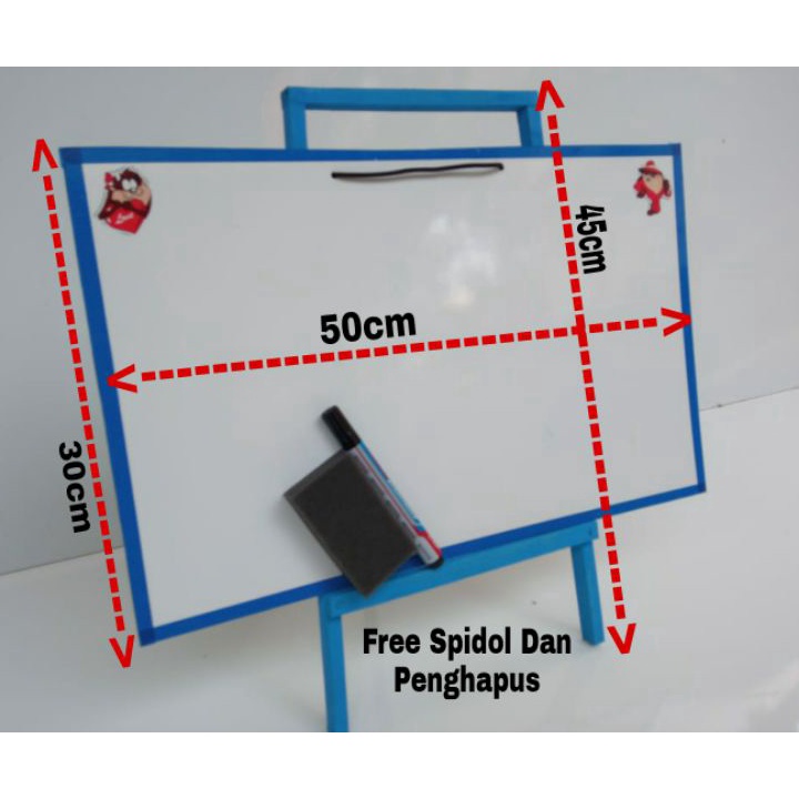 

Bayar Di Tempat☈ Papan Tulis Anak Karakter Dengan Penyangga Ukuran 30×50 Free Spidol Dan Penghapus 058