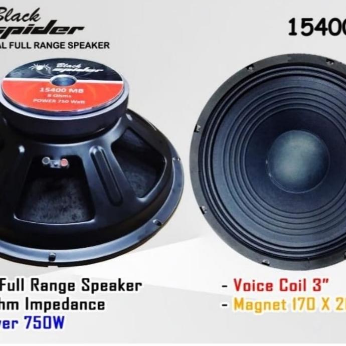 Speaker Black Spider 15 Inch 15400MB BS 15 15400 MB Black Spider ORI