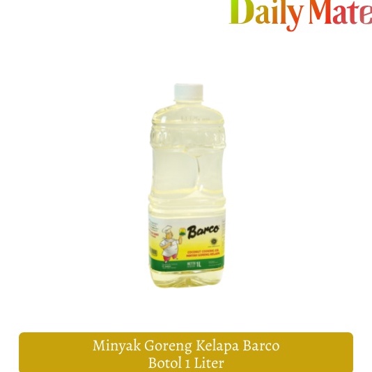 

➮➟✤ Barco Minyak Goreng Kelapa Botol 1 Liter Stok Banyak