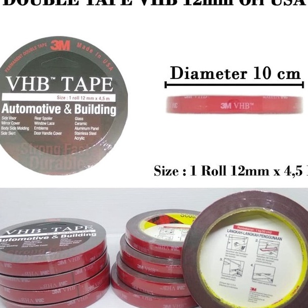 

JYQW2449 8.8 3M VHB Double Tape Doubletape 12MM Ori USA 4900 CAD