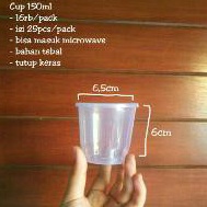 DZ48 (ISI 25PCS - CUP150ML) Cup Gelas Plastik 150ml/ Cup Puding/ Cup Selai/ Cup Slime Seller