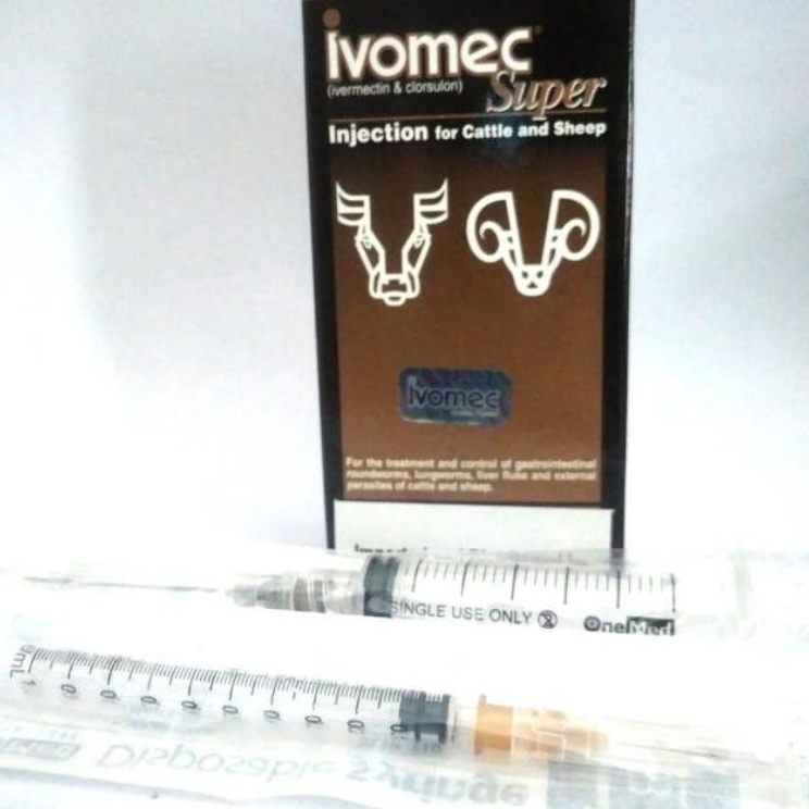 ➸➚✣ IVOMEC SUPER INJECTION 50 ML OBAT INJEKSI UNTUK HEWAN TERNAK SAPI DAN DOMBA Super Promo