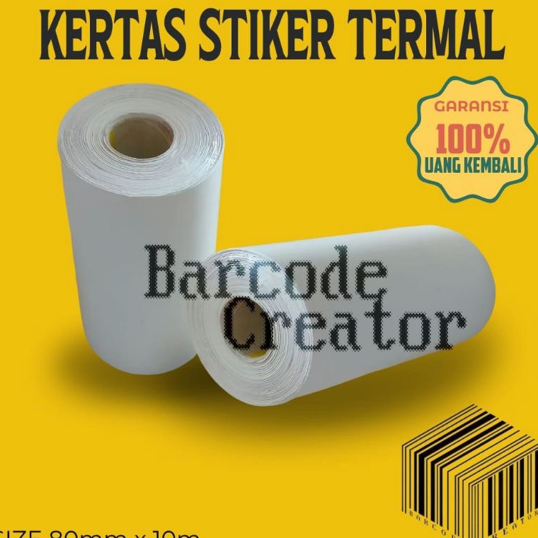 

Spesial Discount KERTAS THERMAL LABEL STIKER 80MM PANJANG 10 METER Potongan