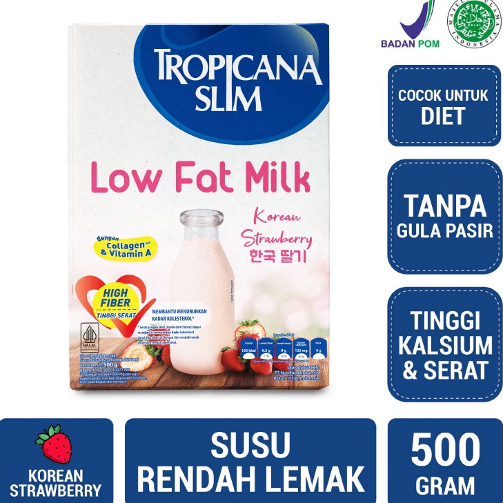 

MXDH9866 【MEGA SALE】 Tropicana Slim Low Fat Milk Korean Strawberry 500 gram – Susu Diet dengan Kolagen