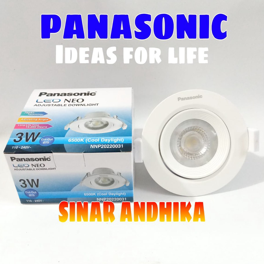 Diskon LAMPU LED ADJUSTABLE DOWNLIGHT PANASONIC 3 WATT NNP 20220/NNP 20200